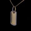 Iced Out Dog Tag Pendant Made In 18 / 14 / 10 KT Gold Embellished With Shinny Moissanite Diamonds For The Pet Lover Show Of Love Towards Dog