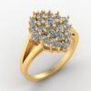 Unique Style Round Diamond Ring Made In 18 / 14 / 10 KT Gold Embellished With Certified Lab Diamonds For The Anniversary And Birthday Gift