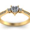 il_1588xN.6560226528_fvsi-1.jpg Heart Solitaire Diamond Ring Made In 18 / 14 / 10 KT Gold Studded With Certified Lab Diamonds For The Wedding And Anniversary Gift For Her
