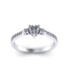 il_1588xN.6560258512_s5bd-1.jpg Heart Solitaire Diamond Ring Made In 18 / 14 / 10 KT Gold Studded With Certified Lab Diamonds For The Wedding And Anniversary Gift For Her