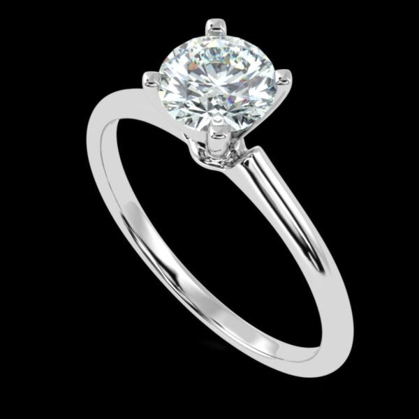 il_1588xN.6564032589_4t3s.jpg Round Solitaire Diamond Ring Made In 18 / 14 / 10 KT Gold Embellished With Certified Lab Diamonds For Anniversary And Wedding Gift For Her
