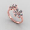 il_1588xN.6577756848_6xmm.jpg Beautiful Flower Round Diamond Ring Made In 18 / 14 / 10 KT Gold Studded With Certified Lab Diamonds For The Birthday And Anniversary Gift