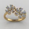 il_1588xN.6577796896_7nlm.jpg Beautiful Flower Round Diamond Ring Made In 18 / 14 / 10 KT Gold Studded With Certified Lab Diamonds For The Birthday And Anniversary Gift