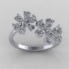 il_1588xN.6577799486_q21t.jpg Beautiful Flower Round Diamond Ring Made In 18 / 14 / 10 KT Gold Studded With Certified Lab Diamonds For The Birthday And Anniversary Gift