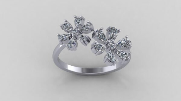 il_1588xN.6577799486_q21t.jpg Beautiful Flower Round Diamond Ring Made In 18 / 14 / 10 KT Gold Studded With Certified Lab Diamonds For The Birthday And Anniversary Gift