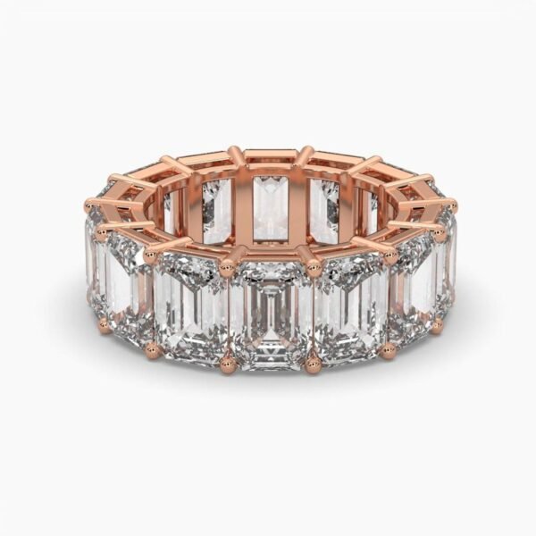 il_1588xN.6587733320_dyb3.jpg Beautiful Emerald Diamond Ring Made In 18 / 14 / 10 KT Gold Embellished With Certified Lab Diamonds For The Wedding And Anniversary Gift