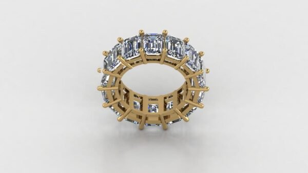 il_1588xN.6587734858_d18j.jpg Beautiful Emerald Diamond Ring Made In 18 / 14 / 10 KT Gold Embellished With Certified Lab Diamonds For The Wedding And Anniversary Gift