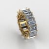il_1588xN.6587734868_bxax.jpg Beautiful Emerald Diamond Ring Made In 18 / 14 / 10 KT Gold Embellished With Certified Lab Diamonds For The Wedding And Anniversary Gift