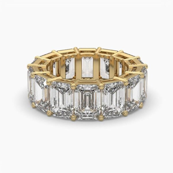 il_1588xN.6587756038_dkty.jpg Beautiful Emerald Diamond Ring Made In 18 / 14 / 10 KT Gold Embellished With Certified Lab Diamonds For The Wedding And Anniversary Gift