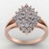Unique Style Round Diamond Ring Made In 18 / 14 / 10 KT Gold Embellished With Certified Lab Diamonds For The Anniversary And Birthday Gift