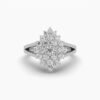 Unique Style Round Diamond Ring Made In 18 / 14 / 10 KT Gold Embellished With Certified Lab Diamonds For The Anniversary And Birthday Gift