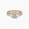 il_1588xN.6612311132_5hpx.jpg Beautiful Solitaire Emerald Ring Made In 1 8/14/10 KT Gold Embellished With Shinny Moissanite Diamonds For The Wedding And Anniversary Gift