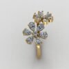 il_1588xN.6625871171_gahs.jpg Beautiful Flower Round Diamond Ring Made In 18 / 14 / 10 KT Gold Studded With Certified Lab Diamonds For The Birthday And Anniversary Gift