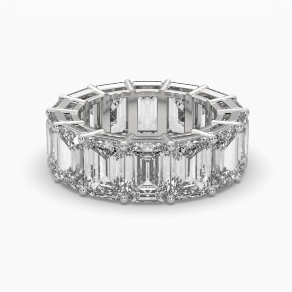 il_1588xN.6635844591_gkdr.jpg Beautiful Emerald Diamond Ring Made In 18 / 14 / 10 KT Gold Embellished With Certified Lab Diamonds For The Wedding And Anniversary Gift
