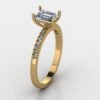 il_1588xN.6660381607_f9t6.jpg Beautiful Solitaire Emerald Ring Made In 1 8/14/10 KT Gold Embellished With Shinny Moissanite Diamonds For The Wedding And Anniversary Gift