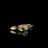 Gold Twisted Band & Solitaire Lab Diamond Ring Set Made In 18 / 14 / 10 KT Gold Embellished With Certified Lab Diamonds For The Wedding Gift