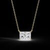 Elegant Radiant Cut Diamond Solitaire Pendant Made In 18 / 14 / 10 KT Gold Embellished With Certified Lab Diamonds For The Birthday Gift