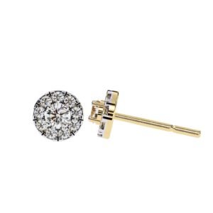 Elegant Diamond Stud Earrings Made in 18 / 14 / 10 KT Gold Embellished With Certified Lab Diamonds For The Birthday And Anniversary Gift