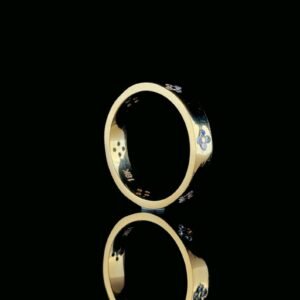 Beautiful Floral Round Diamond Ring Made In 18/14/10 KT Gold Studded With Shinny Moissanite Diamonds For The Birthday And Anniversary Gift