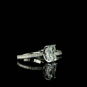 il_1588xN.6720343729_bwtp.jpg Sparkling 3.5 Ct Radiant Lab Diamond Ring Set Made In 18/14/10 KT Gold Studded With Certified Diamonds For The Wedding And Anniversary Gift
