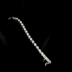 il_1588xN.6752051683_r0oo.jpg Iced Out Round Diamond Bracelet Made In 10 KT Gold Embellished With Shinny Moissanite Diamonds For The Anniversary And Wedding Gift
