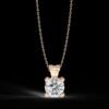 Elegant Solitaire Diamond Pendant Made In 18 / 14 / 10 KT Gold Embellished With Certified Lab Diamonds For The Anniversary And Wedding Gift