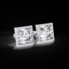 Princess Cut Channel Setting Stud Earrings Made In 18/14/10 KT Gold Embellished With Certified Lab Diamonds For The Anniversary Gift For Her