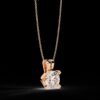 Elegant Solitaire Diamond Pendant Made In 18 / 14 / 10 KT Gold Embellished With Certified Lab Diamonds For The Anniversary And Wedding Gift