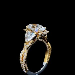 il_1588xN.6805042713_lqn8.jpg Luxury Oval Cut Diamond Cluster Iced Out Ring Made In 18/14/10 KT Gold Embellished With Shinny Moissanite Diamonds For The Anniversary Gift