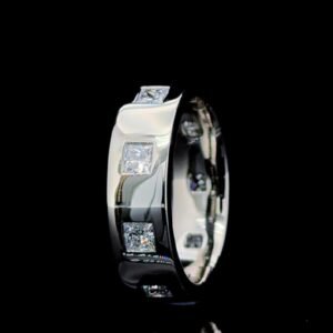 il_1588xN.6821495103_myyc.jpg Iced Out Beautiful Princess Diamond Ring Made In 18 / 14 / 10 KT Gold Embellished With Shinny Moissanite Diamonds For The Wedding Gift
