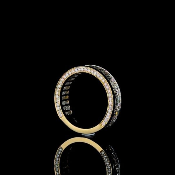 Eternity Emerald Diamond Ring Made In 18 / 14 / 10 KT Gold Embellished With Shinny Moissanite Diamonds For The Wedding And Anniversary Gift