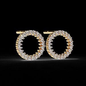 il_1588xN.6842087392_ajdq.jpg Eternity Elegance Round Diamond Earring Made In 18/14/10 KT Gold Embellished With Certified Lab Diamond For The Anniversary And Wedding Gift