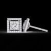 il_1588xN.6866867093_sjz9.jpg Princess Cut Diamond Stud Earrings Made In 18 / 14 / 10 KT Gold Embellished With Certified Lab Diamonds For Anniversary And Birthday Gift