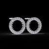 Eternity Elegance Round Diamond Earring Made In 18/14/10 KT Gold Embellished With Certified Lab Diamond For The Anniversary And Wedding Gift