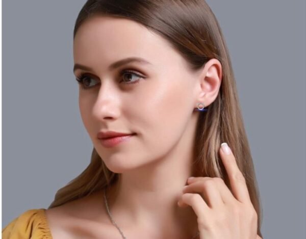Eternity Elegance Round Diamond Earring Made In 18/14/10 KT Gold Embellished With Certified Lab Diamond For The Anniversary And Wedding Gift