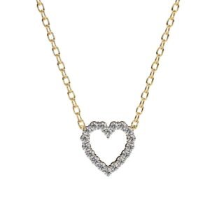 il_1588xN.6892692257_oroj.jpg Elegant Heart Round Diamond Pendant Made In 18/14/10 KT Gold Embellished With Certified Lab Diamonds For The Anniversary And Birthday Gift
