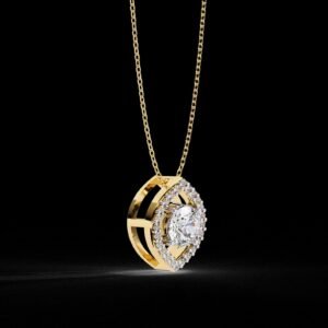 il_1588xN.6897696231_biuq.jpg Sparkling Round Cut Diamond Pendant Made In 18 / 14 / 10 KT Gold Embellished With Certified Lab Diamonds For The Anniversary Gift For Her