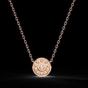il_1588xN.6911528179_3m54.jpg Beautiful Round Diamond Pendant Made In 18 / 14 / 10 KT Gold Studded With Certified Lab Diamonds For The Anniversary Gift For Her