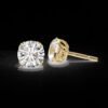 Classic Round Diamond Stud Earrings Made In 18 / 14 / 10 KT Gold Studded With Certified Lab Diamond For The Anniversary And Wedding Gift