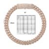 Rose Gold-Plated Silver Cuban Chain with Lab Diamonds - Installment 2
